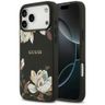 Etui Guess Grained Flowers Classic Logo  MagSafe do iPhone 17 Pro Max czarny na NearMe.pl