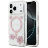 Etui Guess Resin Flowers Glitter MagSafe do iPhone 17 Pro różowy na NearMe.pl