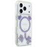 Etui Guess Resin Flowers Glitter MagSafe do iPhone 17 Pro fioletowy na NearMe.pl