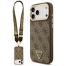 Etui Guess 4G Triangle Logo & Big Strap Metal Buttons MagSafe do iPhone 17 Pro Max brązowy na NearMe.pl