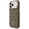 Etui Guess 4G Triangle Logo & Big Strap Metal Buttons MagSafe do iPhone 17 Pro Max brązowy na NearMe.pl