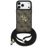 Etui Guess 4G Big Logo Cord Stap         Crossbody do iPhone 17 Pro Max brązowy na NearMe.pl