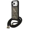Etui Guess 4G Big Logo Cord Stap         Crossbody do iPhone 17 Pro brązowy na NearMe.pl