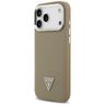 Etui Guess Grained Triangle Logo MagSafe do iPhone 17 Pro brązowy na NearMe.pl