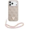 Etui Guess 4G Strap Triangle Logo        MagSafe do iPhone 17 Pro Max różowy na NearMe.pl