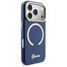 Etui Guess IML Script Metal MagSafe do   iPhone 17 Pro Max niebieski na NearMe.pl
