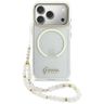 Etui Guess IML Glitters Script Strap     MagSafe do iPhone 17 Pro przezroczysty na NearMe.pl