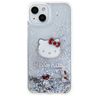 Hello Kitty HKHCP14SLIKHET iPhone 14 / 15 / 13 6.1" srebrny/silver hardcase Liquid Glitter Charms Kitty Head na NearMe.pl