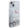 Hello Kitty HKHCP14SLIKHET iPhone 14 / 15 / 13 6.1" srebrny/silver hardcase Liquid Glitter Charms Kitty Head na NearMe.pl