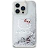 Hello Kitty HKHCP14LLIKHET iPhone 14 Pro 6.1" srebrny/silver hardcase Liquid Glitter Charms Kitty Head na NearMe.pl