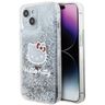 Hello Kitty HKHCP15SLIKHET iPhone 15 / 14 / 13 6.1" srebrny/silver hardcase Liquid Glitter Charms Kitty Head na NearMe.pl