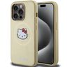 Hello Kitty HKHMP15XPGHCKD iPhone 15 ProMax 6.7" złoty/gold hardcase Leather Kitty Head MagSafe na NearMe.pl