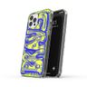Diesel Snap Case Clear AOP iPhone 12 ProMax niebiesko-limonkowy/blue-lime 42565 na NearMe.pl