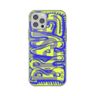 Diesel Snap Case Clear AOP iPhone 12 ProMax niebiesko-limonkowy/blue-lime 42565 na NearMe.pl