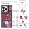 Zestaw Etui Pinit Dynamic + Flower/Butterfly Pin iPhone 14 Pro Max 6.7" czarny/black wzór 1 na NearMe.pl