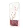 Karl Lagerfeld KLHCPXSGPI iPhone X/Xsróżowo-złoty/pink gold hard case Signature Liquid Glitter na NearMe.pl