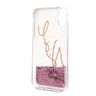 Karl Lagerfeld KLHCPXSGPI iPhone X/Xsróżowo-złoty/pink gold hard case Signature Liquid Glitter na NearMe.pl