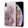 Karl Lagerfeld KLHCI65TRKSIGPI iPhone XsMax różowy/pink hard case Signature Liquid Glitter Stars na NearMe.pl