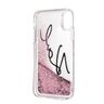 Karl Lagerfeld KLHCPXTRKSIGPI iPhone X/Xs różowy/pink hard case Signature Liquid Glitter Stars na NearMe.pl