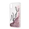 Karl Lagerfeld KLHCPXTRKSIGPI iPhone X/Xs różowy/pink hard case Signature Liquid Glitter Stars na NearMe.pl