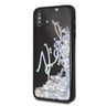 Karl Lagerfeld KLHCI65KSIGMU iPhone XsMax czarny/black hard case Signature Liquid Glitter Sequins na NearMe.pl