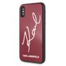 Karl Lagerfeld KLHCPXDLKSRE iPhone X/Xsczerwony/red hard case Signature Glitter na NearMe.pl