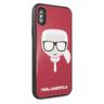 Karl Lagerfeld KLHCPXDLHRE iPhone X/Xsczerwony/red Iconic Glitter Karl`s Head na NearMe.pl