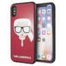 Karl Lagerfeld KLHCPXDLHRE iPhone X/Xsczerwony/red Iconic Glitter Karl`s Head na NearMe.pl
