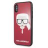 Karl Lagerfeld KLHCPXDLHRE iPhone X/Xsczerwony/red Iconic Glitter Karl`s Head na NearMe.pl