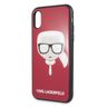 Karl Lagerfeld KLHCPXDLHRE iPhone X/Xsczerwony/red Iconic Glitter Karl`s Head na NearMe.pl