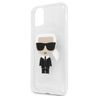 Karl Lagerfeld KLHCN65TPUTRIKSL iPhone   11 Pro Max srebrny/silver Glitter Ikonik Karl na NearMe.pl