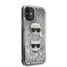 Karl Lagerfeld KLHCN61KCGLSL iPhone 11 /Xr 6,1"  hardcase srebrny/silver Glitter Karl&Choupette na NearMe.pl