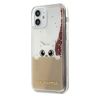 Karl Lagerfeld KLHCP12SPABGNU iPhone 12mini 5,4" różowo-złoty/pink gold hardcase PEEK A BOO Liquid Glitter na NearMe.pl