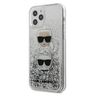 Karl Lagerfeld KLHCP12LKCGLSL iPhone 12 Pro Max 6,7" srebrny/silver hardcase Liquid Glitter Karl&Choupette na NearMe.pl