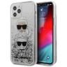 Karl Lagerfeld KLHCP12MKCGLSL iPhone12/12 Pro 6,1" srebrny/silver hardcase Liquid Glitter Karl&Choupette na NearMe.pl