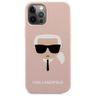 Karl Lagerfeld KLHCP12MSLKHLP iPhone 12/12 Pro 6,1" jasnoróżowy/light pink hardcase Silicone Karl`s Head na NearMe.pl