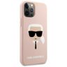 Karl Lagerfeld KLHCP12MSLKHLP iPhone 12/12 Pro 6,1" jasnoróżowy/light pink hardcase Silicone Karl`s Head na NearMe.pl