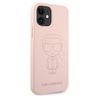 Karl Lagerfeld KLHCP12SSILTTPI iPhone 12 mini 5,4" Silicone Ikonik Outline różowy/pink na NearMe.pl