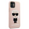 Karl Lagerfeld KLHCP12SSLFKPI iPhone 12mini 5,4" hardcase jasnoróżowy/light pink Silicone Iconic na NearMe.pl