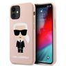Karl Lagerfeld KLHCP12SSLFKPI iPhone 12mini 5,4" hardcase jasnoróżowy/light pink Silicone Iconic na NearMe.pl