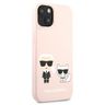 Karl Lagerfeld KLHCP13MSSKCI iPhone 13/ 14 / 15 6,1" hardcase jasno różowy/light pink Silicone Karl & Choupette na NearMe.pl