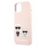 Karl Lagerfeld KLHCP13MSSKCI iPhone 13/ 14 / 15 6,1" hardcase jasno różowy/light pink Silicone Karl & Choupette na NearMe.pl