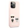 Karl Lagerfeld KLHCP13LSSKCI iPhone 13 Pro / 13  6,1" hardcase jasno różowy/light pink Silicone Karl & Choupette na NearMe.pl
