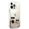 Karl Lagerfeld KLHCP13LGKCD iPhone 13Pro / 13 6,1" złoty/gold hardcase Liquid Glitter Karl&Choupette na NearMe.pl