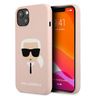 Karl Lagerfeld KLHCP13MSLKHLP iPhone 13/ 14 / 15 6,1" jasnoróżowy/light pink hardcase Silicone Karl`s Head na NearMe.pl