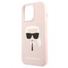 Karl Lagerfeld KLHCP13XSLKHLP iPhone 13Pro Max 6,7" jasnoróżowy/light pink hardcase Silicone Karl`s Head na NearMe.pl