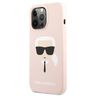 Karl Lagerfeld KLHCP13XSLKHLP iPhone 13Pro Max 6,7" jasnoróżowy/light pink hardcase Silicone Karl`s Head na NearMe.pl