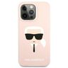 Karl Lagerfeld KLHCP13XSLKHLP iPhone 13Pro Max 6,7" jasnoróżowy/light pink hardcase Silicone Karl`s Head na NearMe.pl