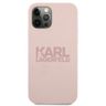 Karl Lagerfeld KLHCP12LSTKLTLP iPhone12 Pro Max 6,7" Silicone Stack Logo różowy/pink na NearMe.pl
