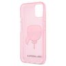 Karl Lagerfeld KLHCP13MKHTUGLP iPhone 13/ 14 / 15 6,1" różowy/pink hardcase Glitter Karl`s Head na NearMe.pl